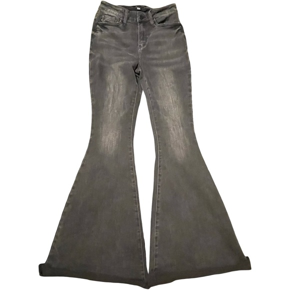 Judy Blue Bell Bottom Super Flare Black Jeans Size 26 (tag says 25) - Picture 1 of 8